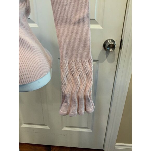 Chicwish Pink Ribbed Sweater W/ Neck Tie Sweater, Size XXS - Picture 3 of 8